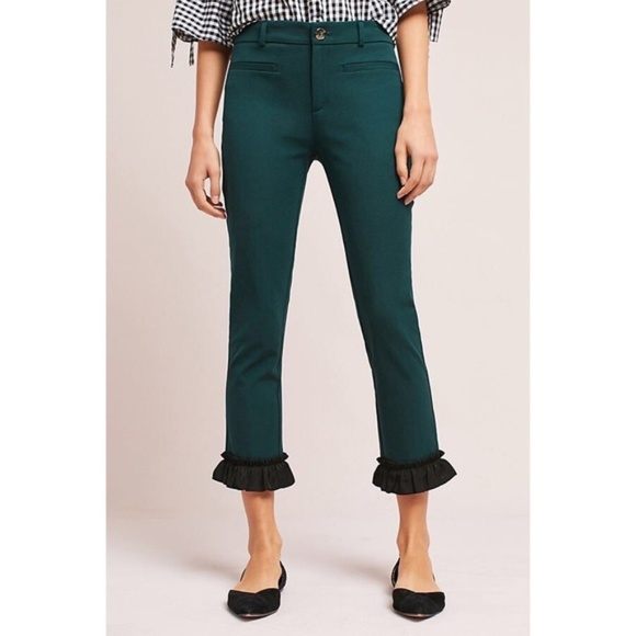 Anthropologie Pants - Anthropologie Cartonnier Ruffle Trim Pants